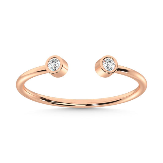 14K Rose Gold Diamond 1/10 Ct.Tw. Fashion Ring