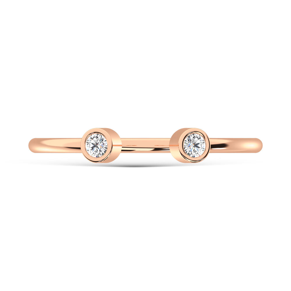 14K Rose Gold Diamond 1/10 Ct.Tw. Fashion Ring