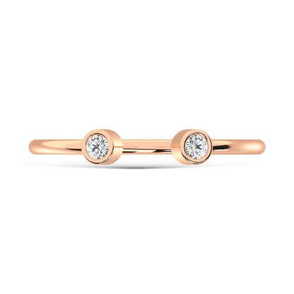 14K Rose Gold Diamond 1/10 Ct.Tw. Fashion Ring