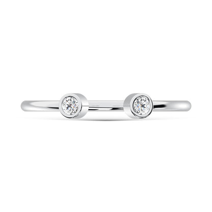 14K White Gold Diamond 1/10 Ct.Tw. Fashion Ring