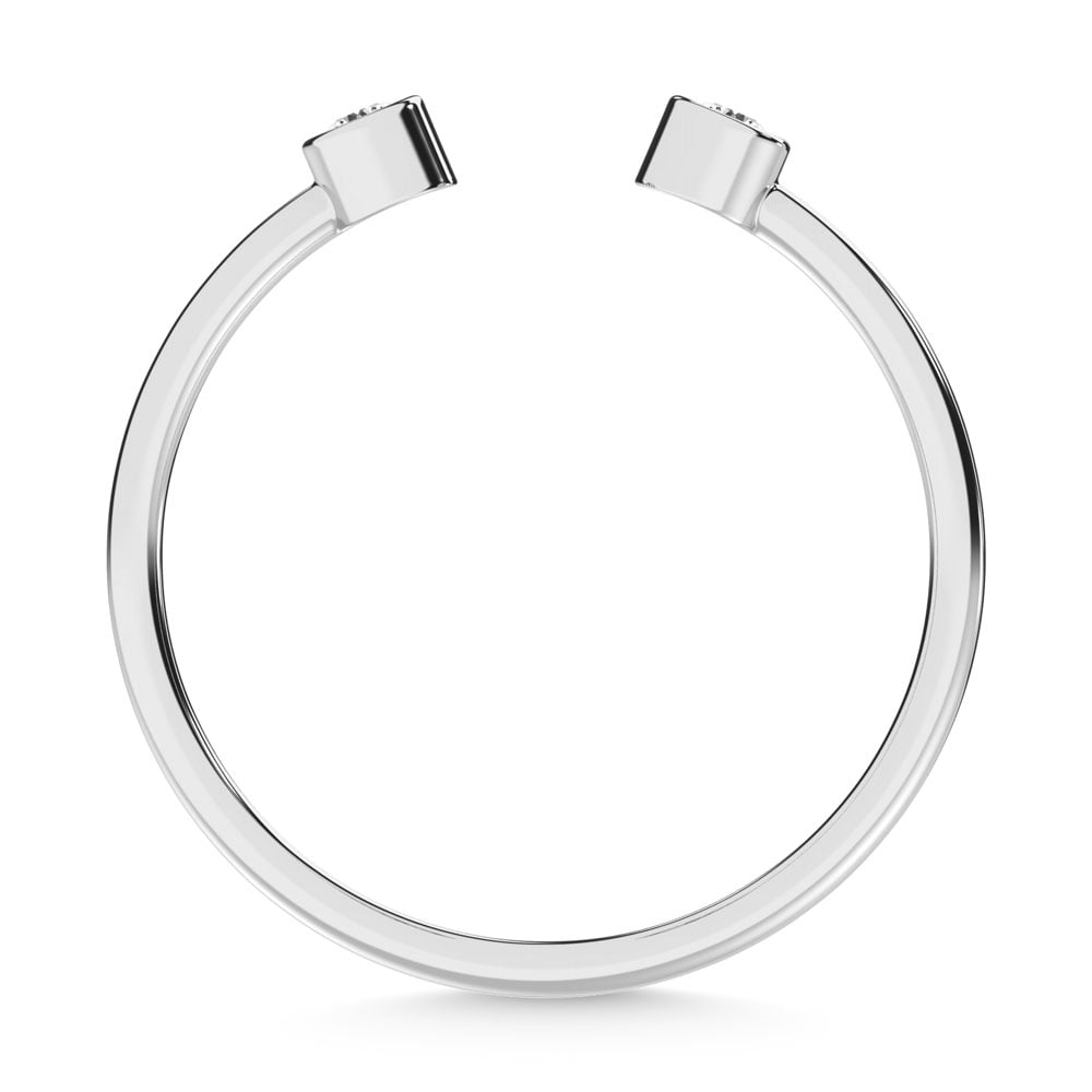 14K White Gold Diamond 1/10 Ct.Tw. Fashion Ring