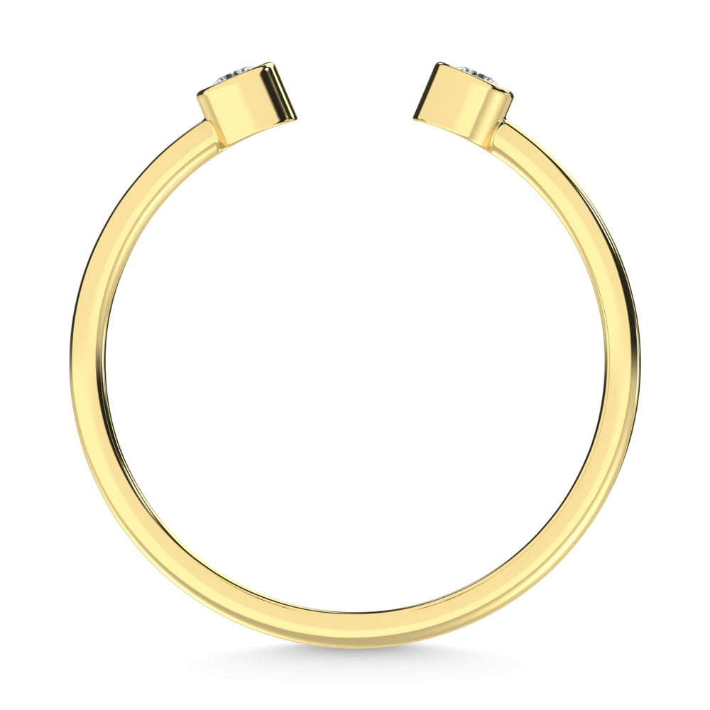 14K Yellow Gold Diamond 1/10 Ct.Tw. Fashion Ring