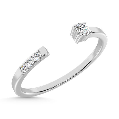 14K White Gold Diamond 1/20 Ct.Tw. Fashion Ring