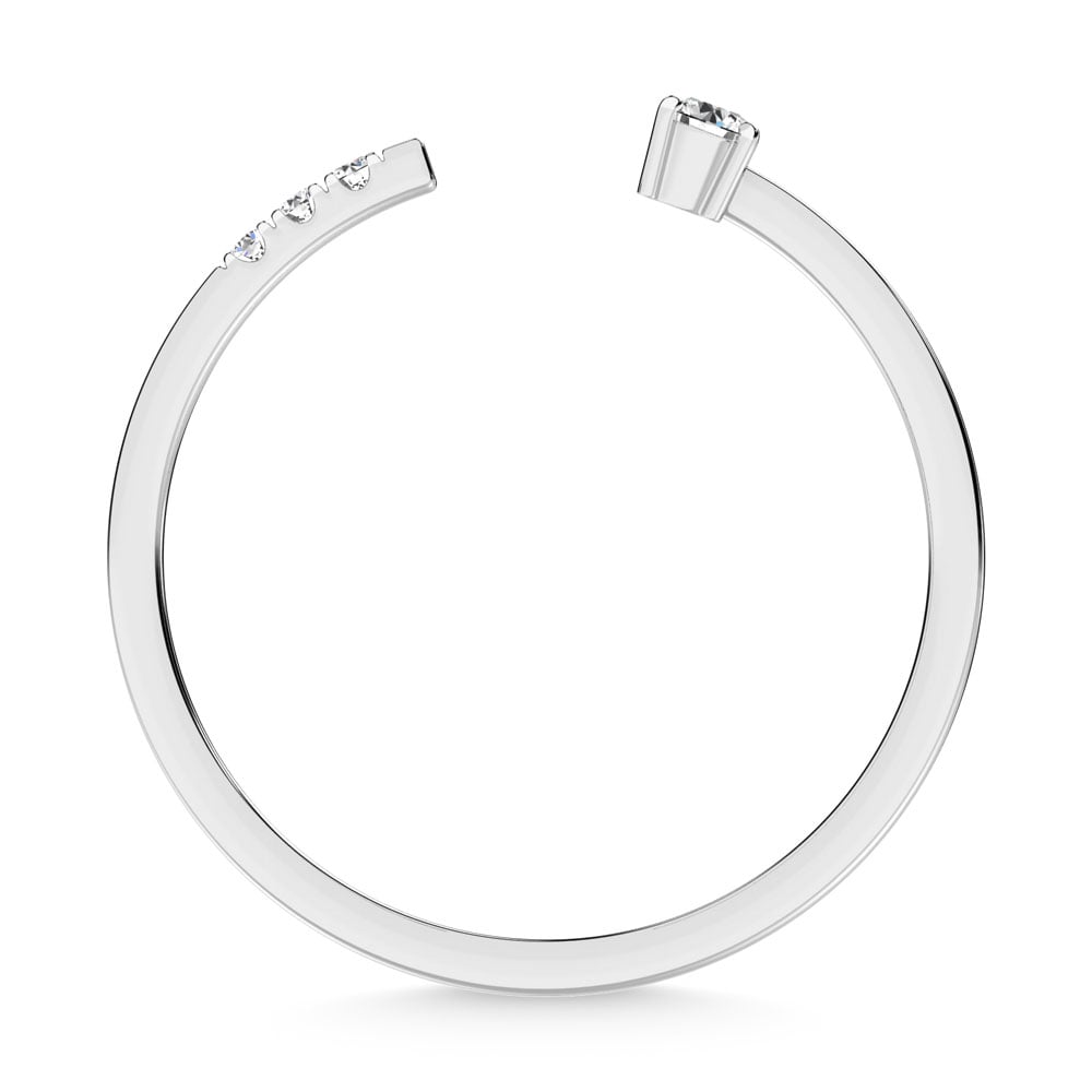 14K White Gold Diamond 1/20 Ct.Tw. Fashion Ring