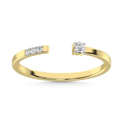 14K Yellow Gold Diamond 1/20 Ct.Tw. Fashion Ring