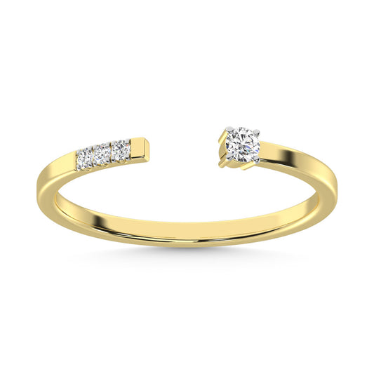 14K Yellow Gold Diamond 1/20 Ct.Tw. Fashion Ring