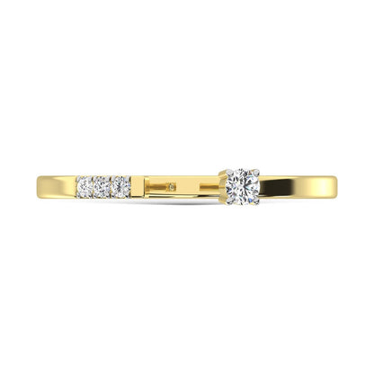 14K Yellow Gold Diamond 1/20 Ct.Tw. Fashion Ring
