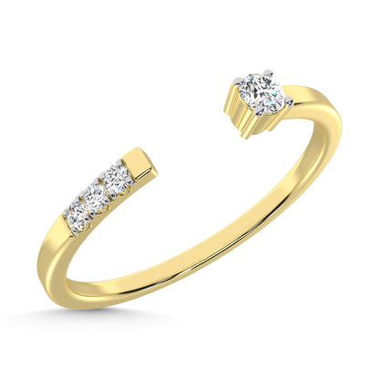 14K Yellow Gold Diamond 1/20 Ct.Tw. Fashion Ring