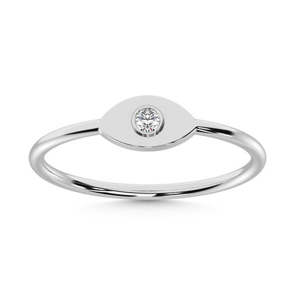 14K White Gold Diamond 1/50 Ct.Tw. Fashion Ring
