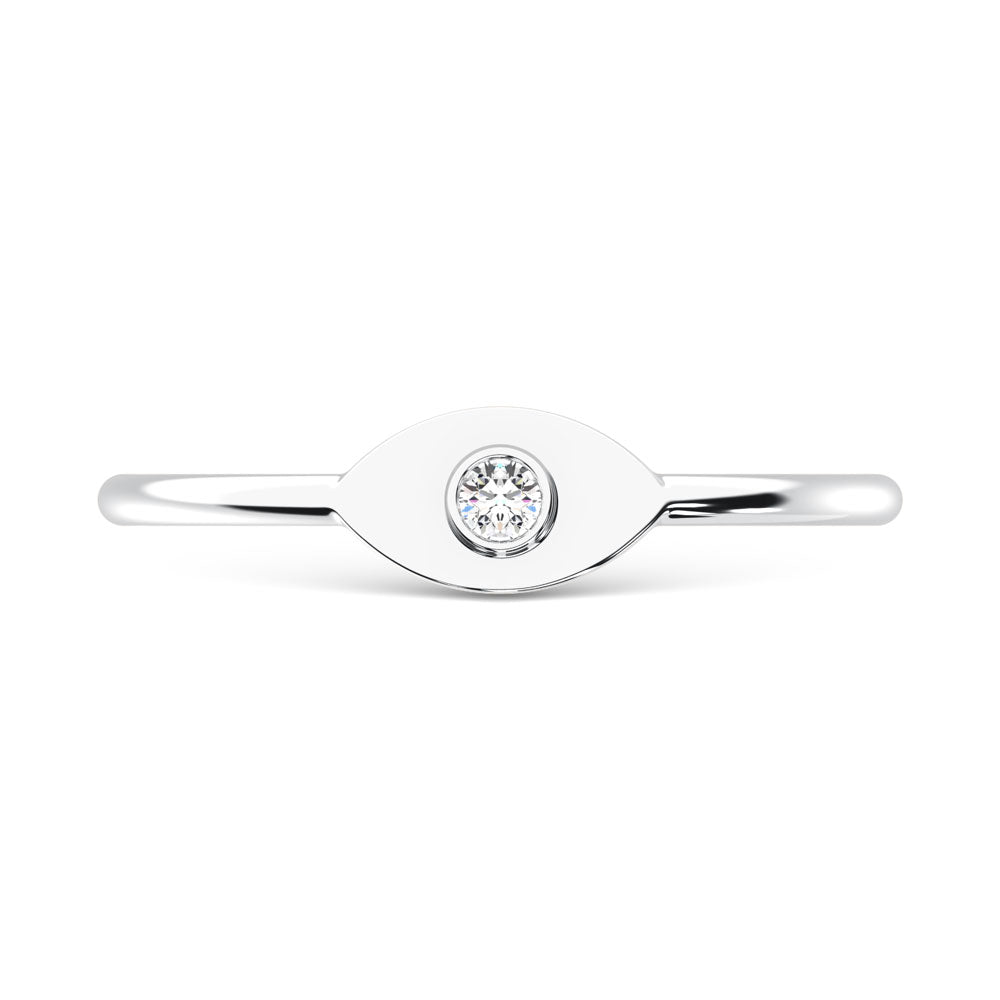 14K White Gold Diamond 1/50 Ct.Tw. Fashion Ring