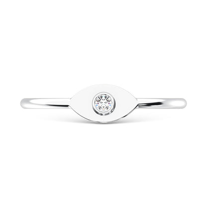 14K White Gold Diamond 1/50 Ct.Tw. Fashion Ring