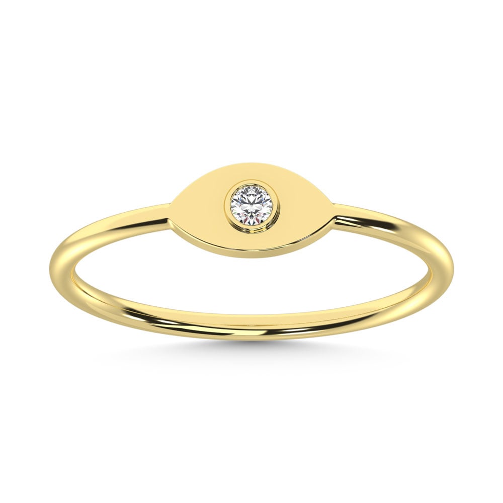 14K Yellow Gold Diamond 1/50 Ct.Tw. Fashion Ring