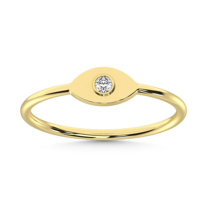 14K Yellow Gold Diamond 1/50 Ct.Tw. Fashion Ring