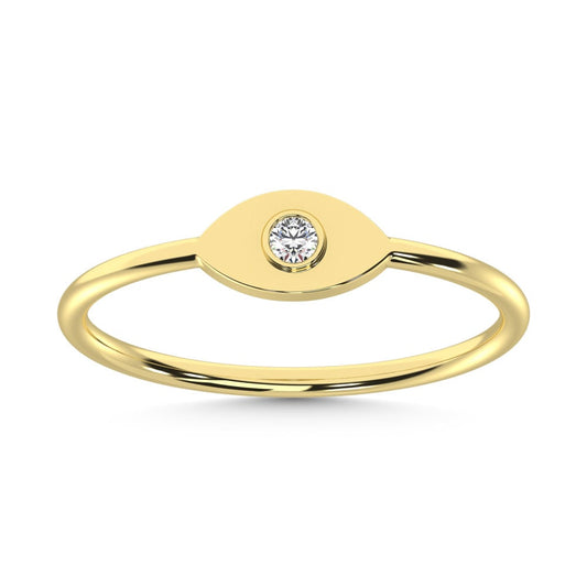 14K Yellow Gold Diamond 1/50 Ct.Tw. Fashion Ring