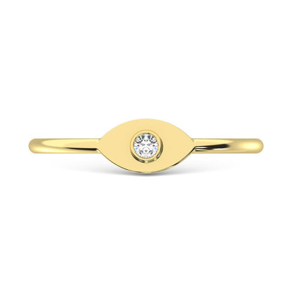 14K Yellow Gold Diamond 1/50 Ct.Tw. Fashion Ring