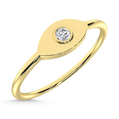 14K Yellow Gold Diamond 1/50 Ct.Tw. Fashion Ring