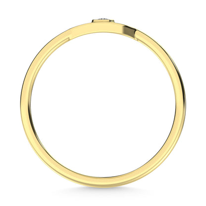 14K Yellow Gold Diamond 1/50 Ct.Tw. Fashion Ring