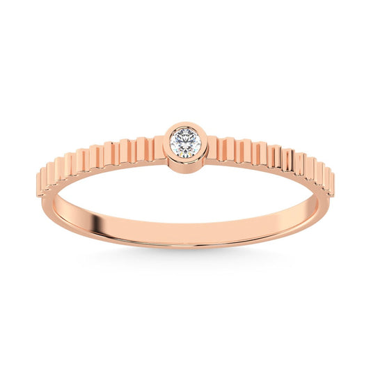 14K Rose Gold Diamond 1/20 Ct.Tw. Stackable Band