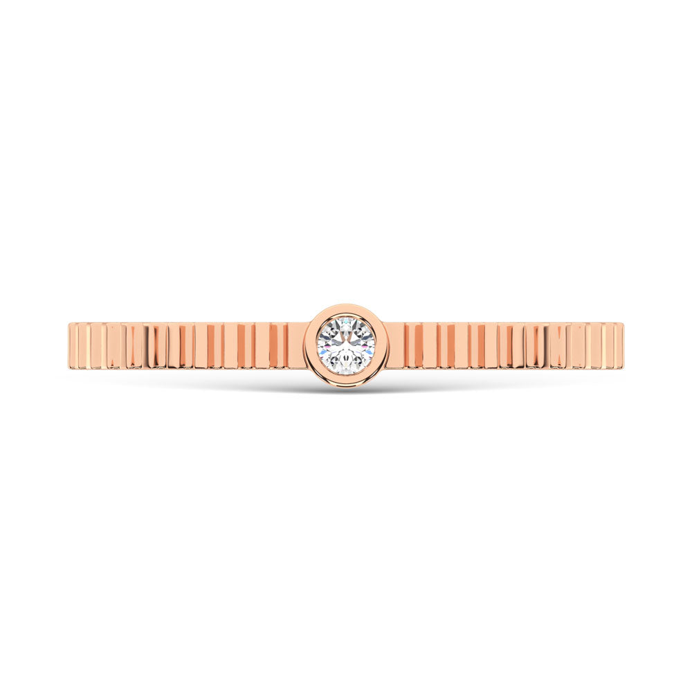 14K Rose Gold Diamond 1/20 Ct.Tw. Stackable Band