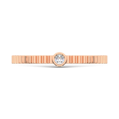 14K Rose Gold Diamond 1/20 Ct.Tw. Stackable Band