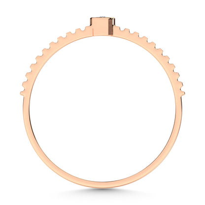 14K Rose Gold Diamond 1/20 Ct.Tw. Stackable Band