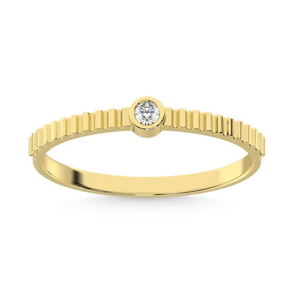 14K Yellow Gold Diamond 1/20 Ct.Tw. Stackable Band