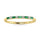 14K Yellow Gold 1/8 Ct.Tw. Diamond and Emerald Stackable Band