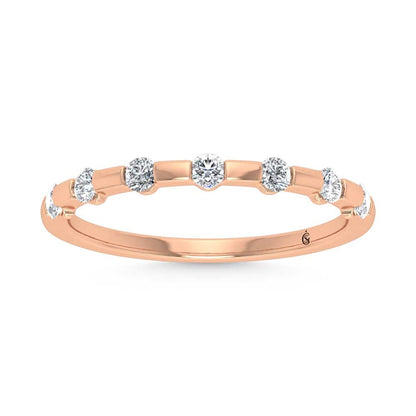 14K Rose Gold Lab Grown Diamond 1/4 Ct.Tw. Stackable Band