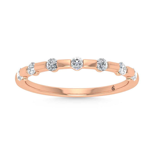 14K Rose Gold Lab Grown Diamond 1/4 Ct.Tw. Stackable Band