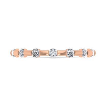 14K Rose Gold Lab Grown Diamond 1/4 Ct.Tw. Stackable Band