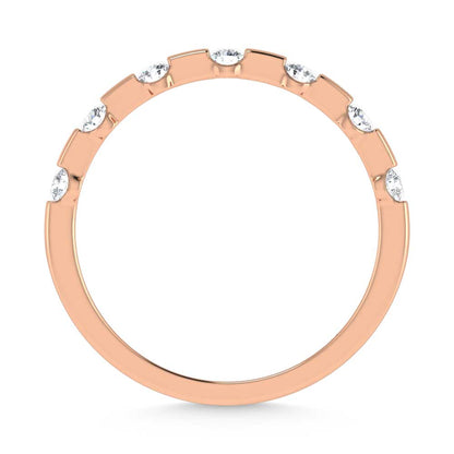 14K Rose Gold Lab Grown Diamond 1/4 Ct.Tw. Stackable Band