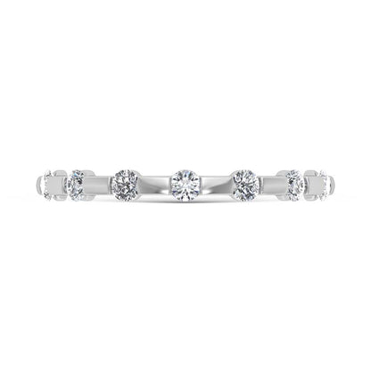 14K White Gold Diamond 1/4 Ct.Tw. Stackable Band