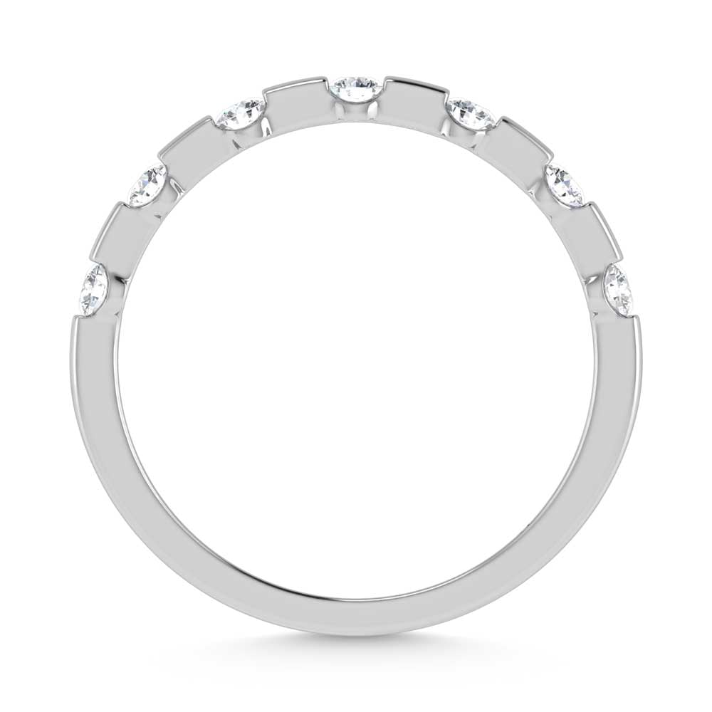 14K White Gold Diamond 1/4 Ct.Tw. Stackable Band
