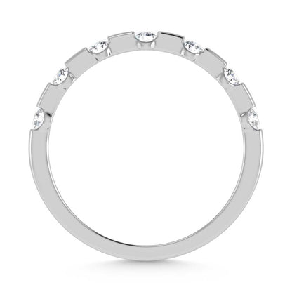 14K White Gold Diamond 1/4 Ct.Tw. Stackable Band
