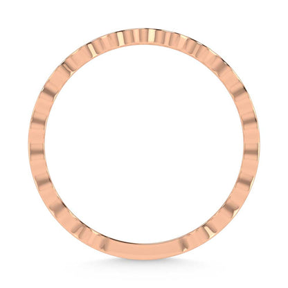 14K Rose Gold Lab Grown Diamond 1/10 Ct.Tw. Stackable Band