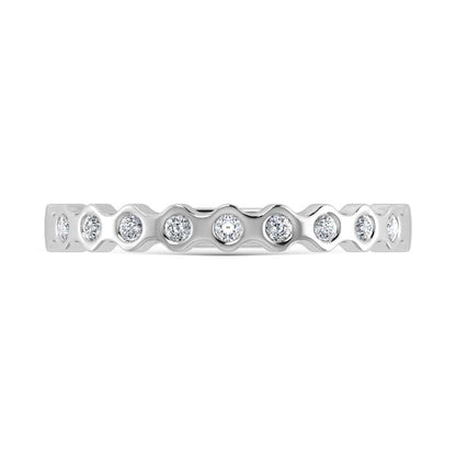 14K White Gold Diamond 1/10 Ct.Tw. Stackable Band