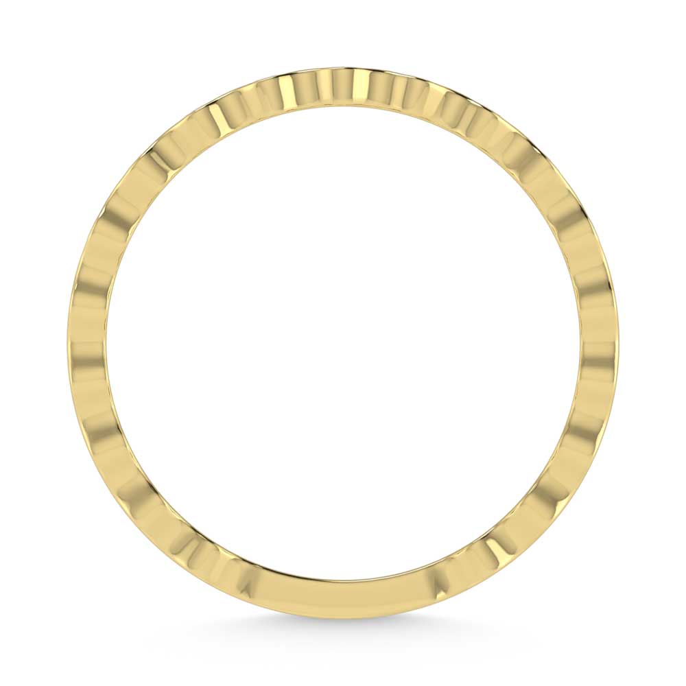 14K Yellow Gold Lab Grown Diamond 1/10 Ct.Tw. Stackable Band
