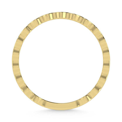 14K Yellow Gold Lab Grown Diamond 1/10 Ct.Tw. Stackable Band
