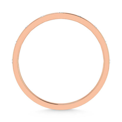 14K Rose Gold Diamond 1/10 Ct.Tw. Stackable Band