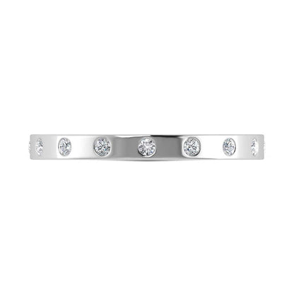 14K White Gold Diamond 1/10 Ct.Tw. Stackable Band