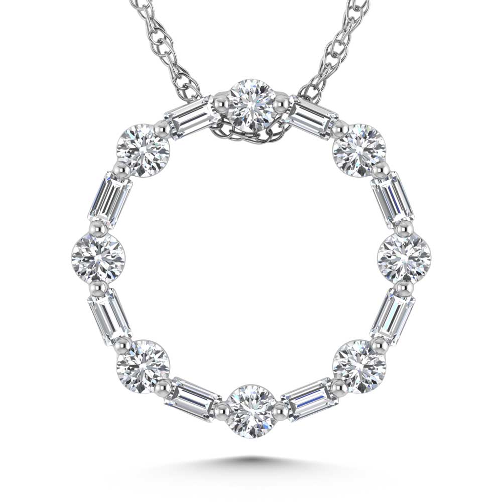 14K White GoldDiamond 5/8 Ct.Tw. Fashion Pendant