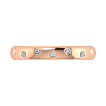 14K Rose Gold Diamond 1/10 Ct.Tw. Stackable Band