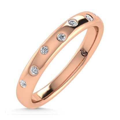14K Rose Gold Diamond 1/10 Ct.Tw. Stackable Band