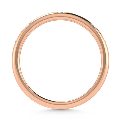 14K Rose Gold Diamond 1/10 Ct.Tw. Stackable Band