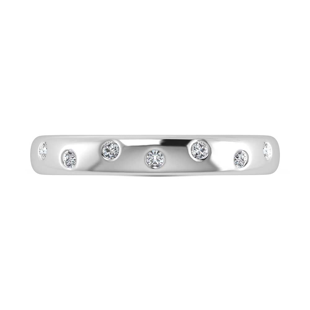 14K White Gold Diamond 1/10 Ct.Tw. Stackable Band