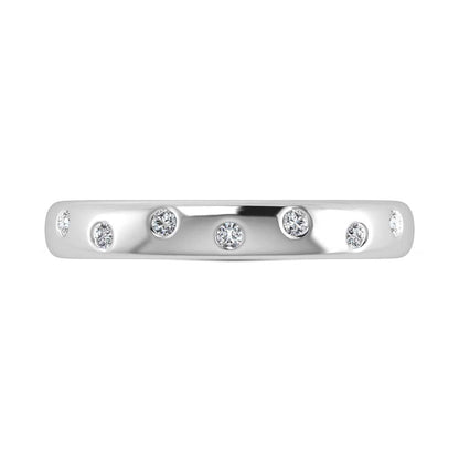 14K White Gold Diamond 1/10 Ct.Tw. Stackable Band