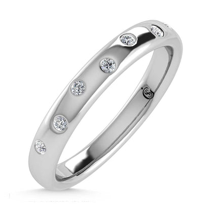 14K White Gold Diamond 1/10 Ct.Tw. Stackable Band