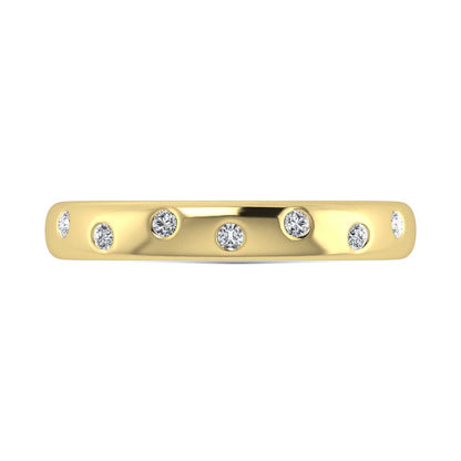 14K Yellow Gold Diamond 1/10 Ct.Tw. Stackable Band