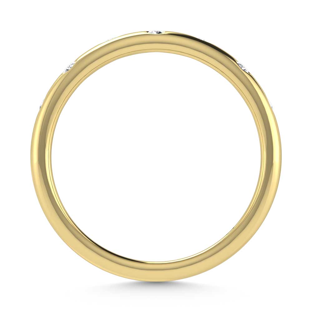 14K Yellow Gold Diamond 1/10 Ct.Tw. Stackable Band