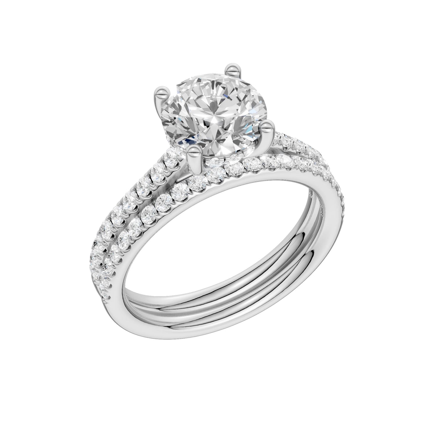 14K 2.50CT Lab Diamond Bridal Ring